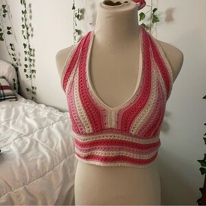 HOLLISTER - Small Crochet Cami Top in Pink